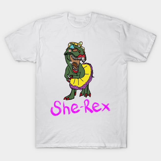 She Rex T-Rex Dinosaur T-Shirt by EmmaFifield